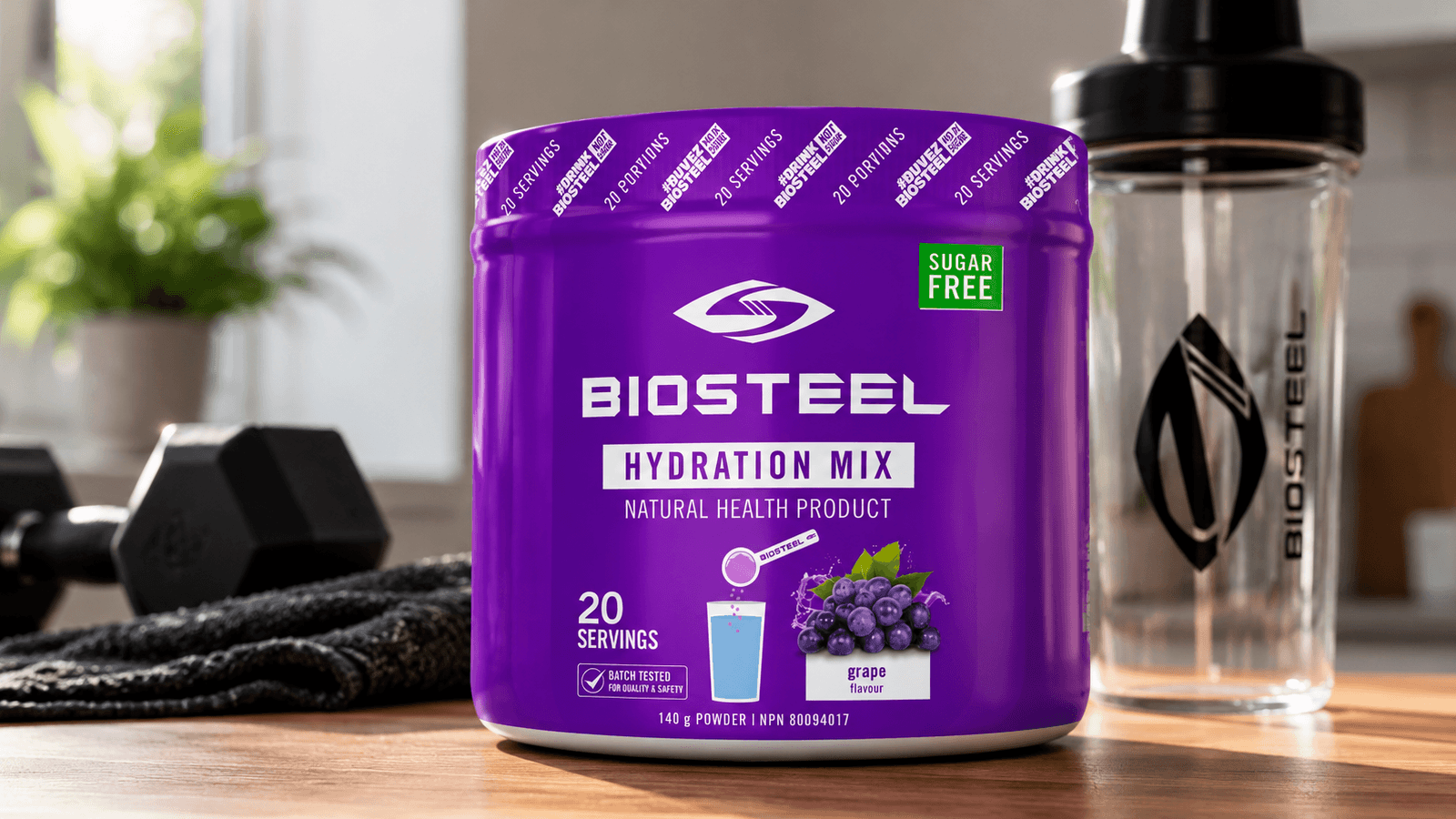 Изотоник Biosteel Hydration Mix Виноградный на столе Изотоник Biosteel Hydration Mix Виноградный на столе
