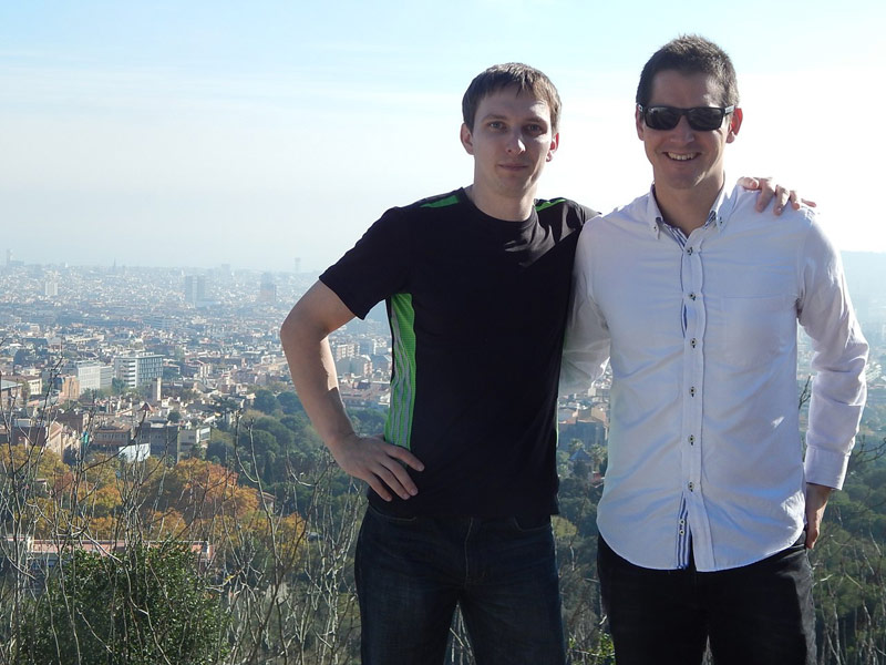 Сергей Молчанов и Джокин, представитель Индиба, который занимался его вопросами в Барселоне