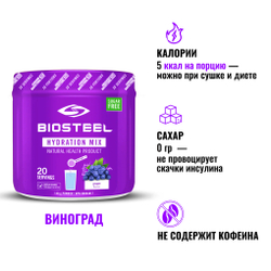 Изотоник Biosteel Hydration Mix Виноград, 140 г, 20 порций