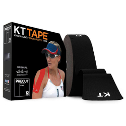 Кинезиотейп KT Tape Original, Хлопок, 150 полосок, 25 х 5 см, преднарезанный, цвет Черный