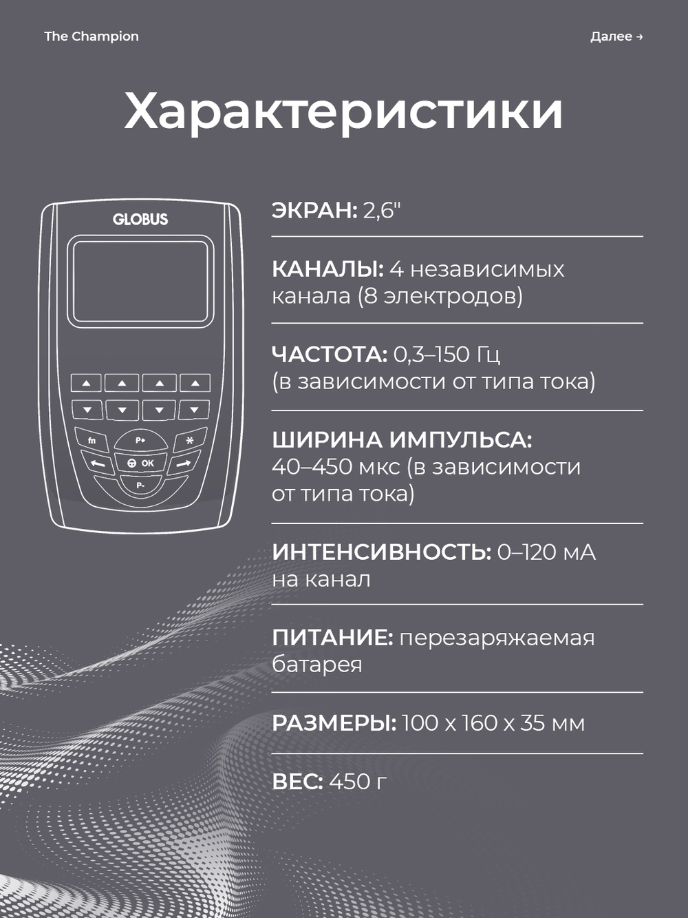 Электростимулятор Globus The Champion, 441 программа