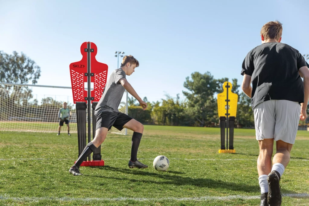 Футбольный манекен 183 см SKLZ PRO TRAINING SOCCER DEFENDER, красный Тренировочный манекен для футбола