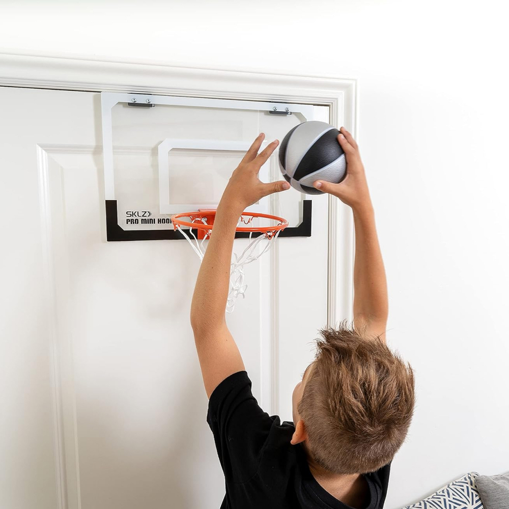 Баскетбольный мяч детский PRO MINI HOOP SWISH FOAM BALL 5" BLACK SILVER