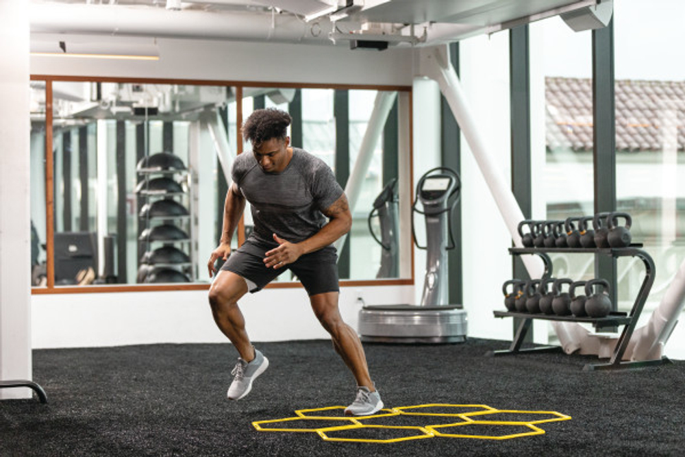 Спортивный тренажер скорости шестиугольник, 6 шт. , с зажимами SKLZ Speed Web