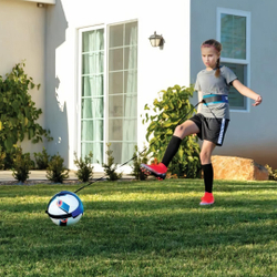 Футбольный тренажер на резинке чехол для мяча синий SKLZ Star-Kick METALLIC BLU