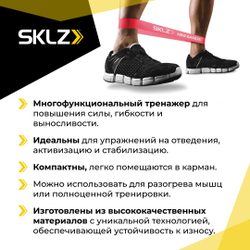 Фитнес ленты 5 x 24см, набор из 3 шт. сопротивление легкое, среднее, тяжелое SKLZ Mini Bands