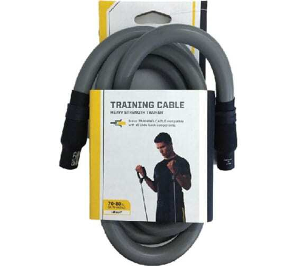 Силовой трос эспандер тяжелого сопротивления, 152 см Эспандер трубчатый SKLZ Training Cable Heavy, серый, 31,8 - 36,3 кг