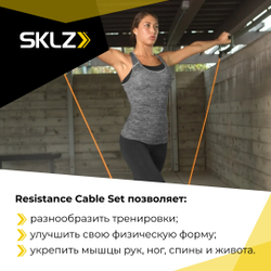 Силовой трос с ручками легкого сопротивления Набор для тренировок SKLZ Resistanse Cable Set Light
