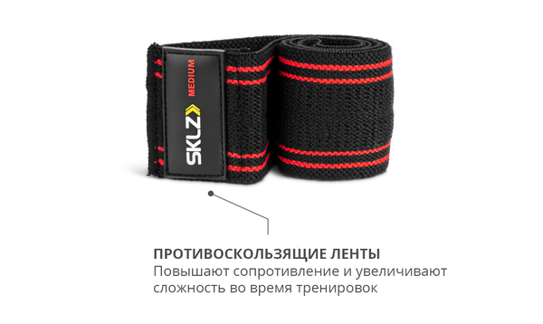 Резинка для фитнеса, тканевая мини лента среднего сопротивления, 6 X 33 см SKLZ PRO Knit Mini Band Medium