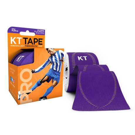 Кинезиотейп KT Tape PRO, синтетическая основа, 20 полосок 25 х 5 см, преднарезанный, цвет Epic Purple