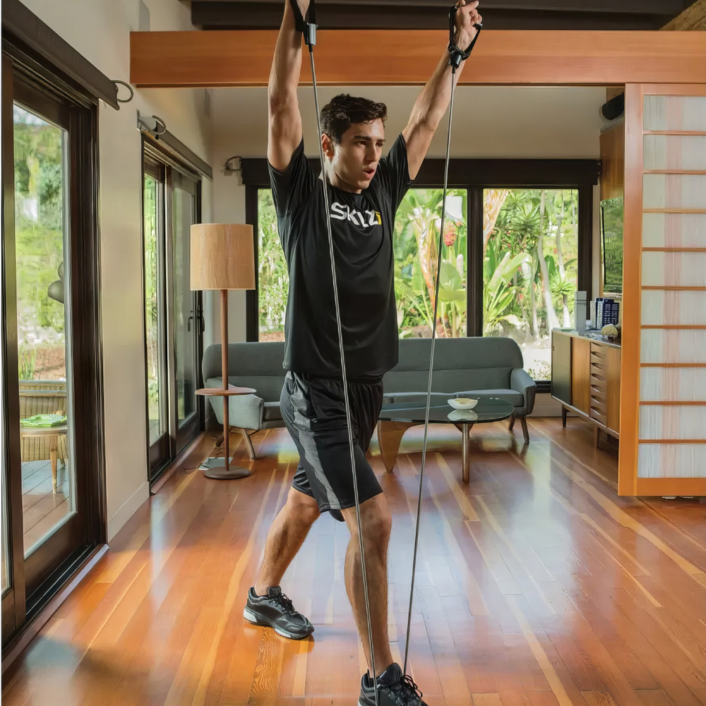 Силовой трос эспандер тяжелого сопротивления, 152 см Эспандер трубчатый SKLZ Training Cable Heavy, серый, 31,8 - 36,3 кг