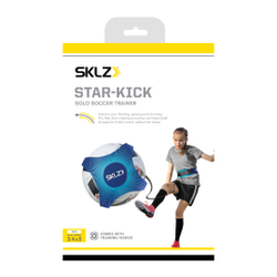 Футбольный тренажер на резинке чехол для мяча синий SKLZ Star-Kick METALLIC BLU