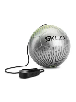 Мяч тренажер на резинке для отработки ударов серебряный SKLZ Star-Kick TOUCH TRAINER VOLT SILVER