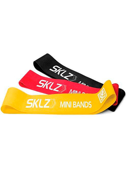 Фитнес ленты 5 x 24см, набор из 3 шт. сопротивление легкое, среднее, тяжелое SKLZ Mini Bands