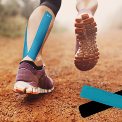 Кинезиотейп KT Tape PRO, синтетическая основа, 20 полосок 25 х 5 см, преднарезанный, цвет Sonic Blue