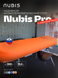 Переносной физиотерапевтический стол Nubis Pro с электрическим насосом и усиленной рамой LIGHT GREY