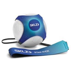 Футбольный тренажер на резинке чехол для мяча синий SKLZ Star-Kick METALLIC BLU