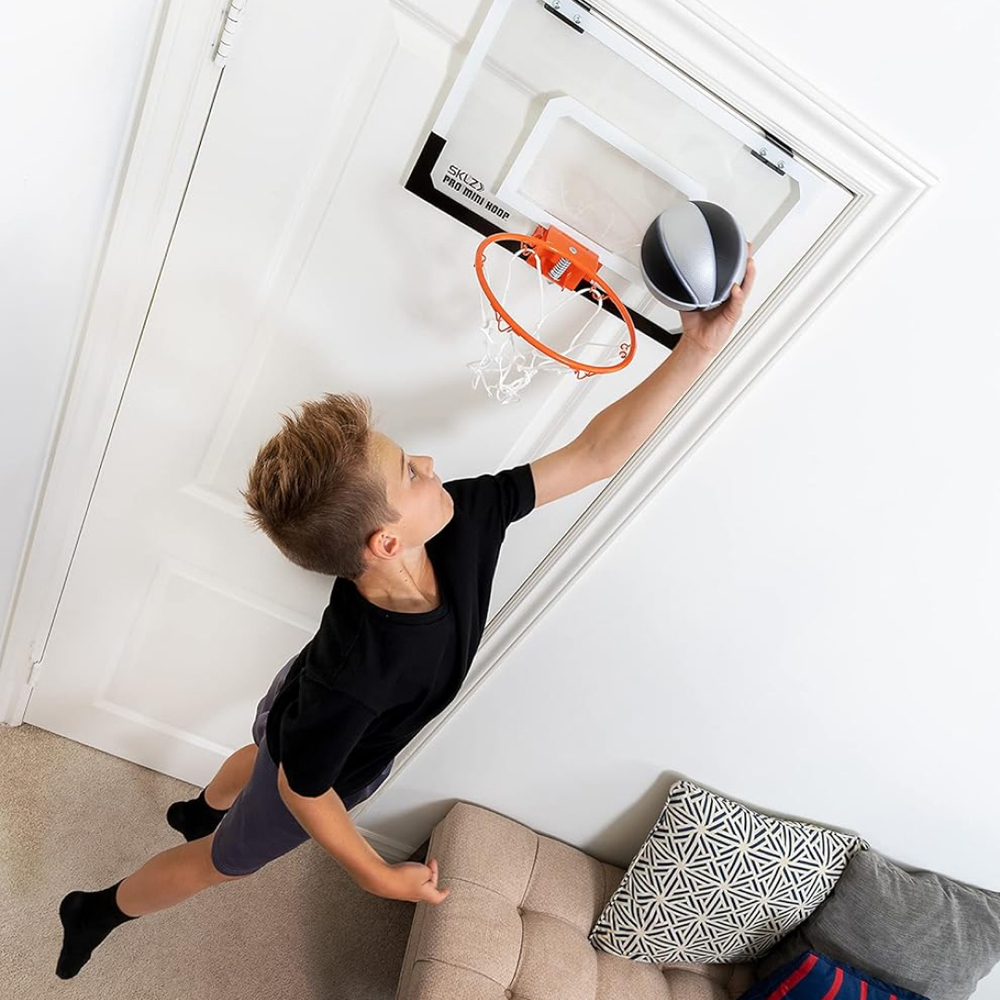 Баскетбольный мяч детский PRO MINI HOOP SWISH FOAM BALL 5" BLACK SILVER