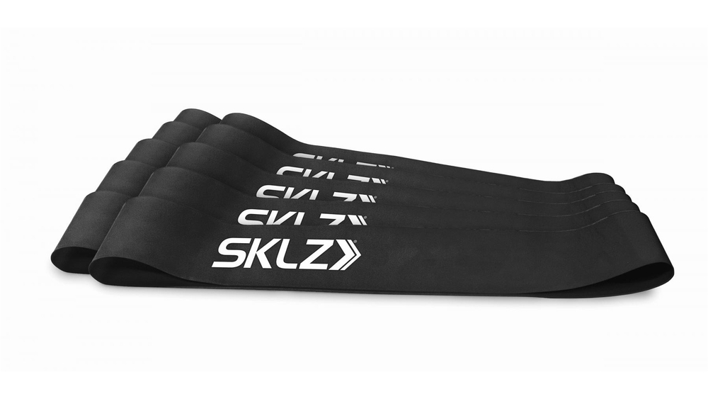 Фитнес ленты SKLZ 5 x 24 см, 10 шт., тяжелое сопротивление, черные SKLZ Mini Bands Black
