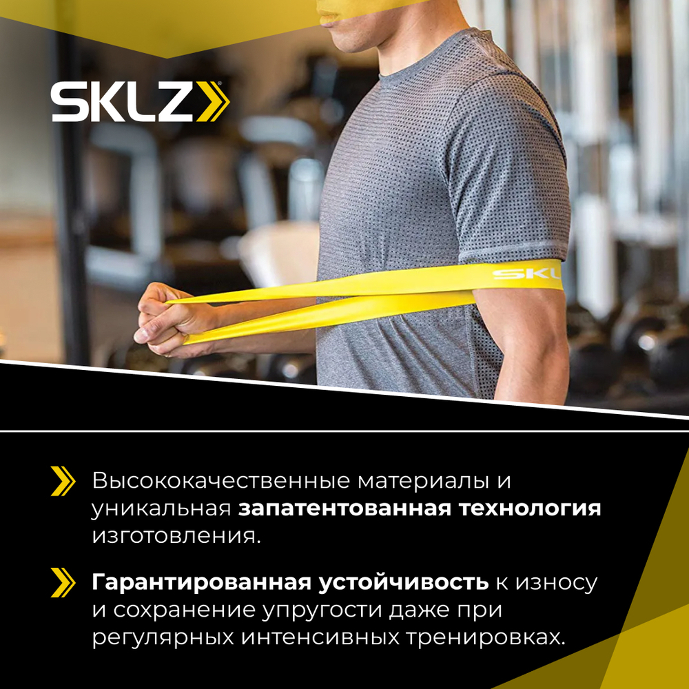 Фитнес ленты 5 x 24см, набор из 3 шт. сопротивление легкое, среднее, тяжелое SKLZ Mini Bands